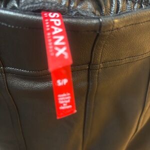 Spanx faux leather joggers